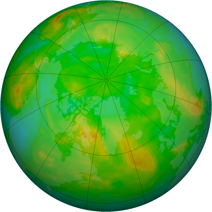Arctic ozone map for 04 July 1985
